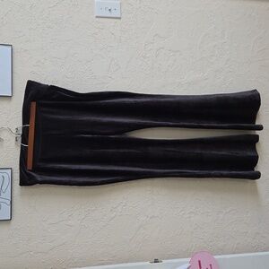 Black velour lounge pants